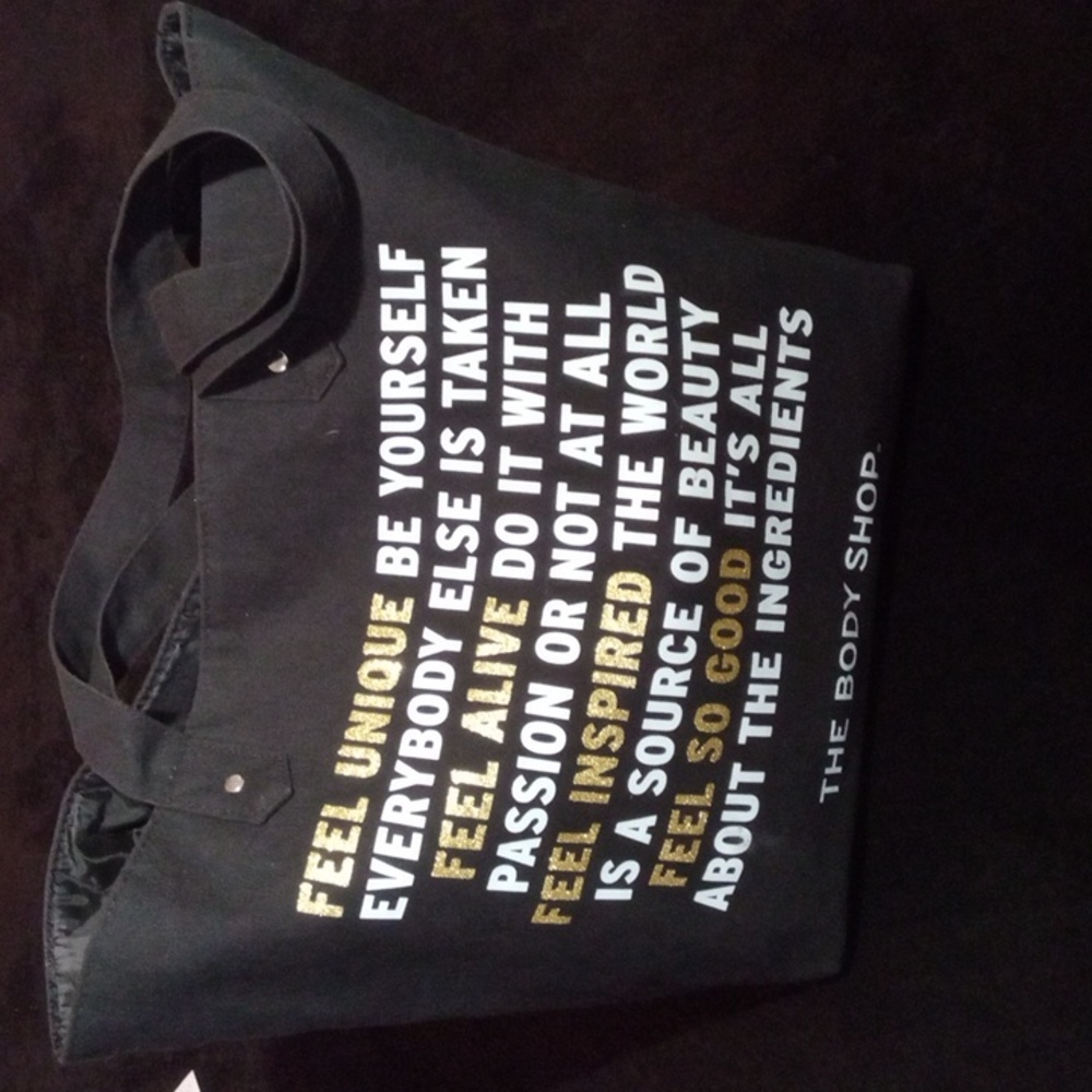 Black & Gold - Feels So Good (The Body Shop) Tote